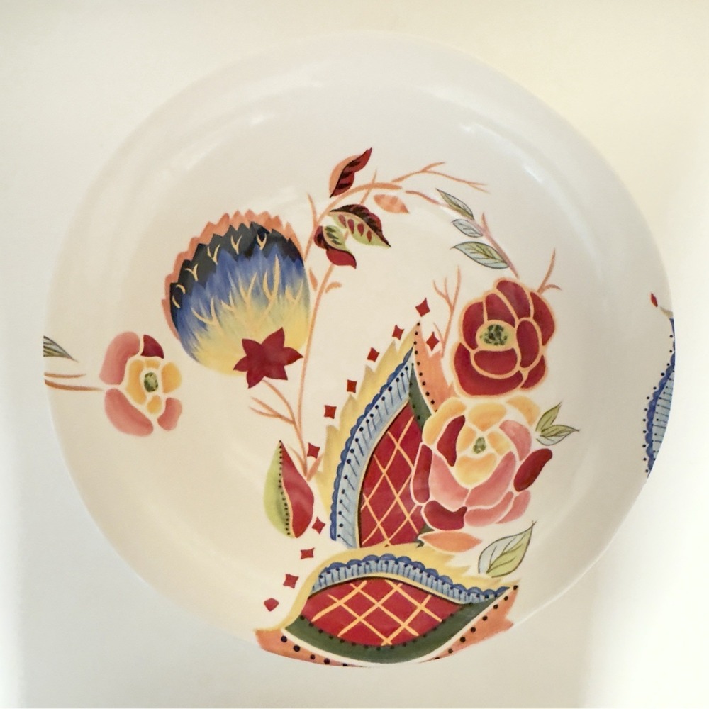Eva Mendes Vida Espana Rose Print Large Pasta Serving‎ Bowl 12" Colorful Bright